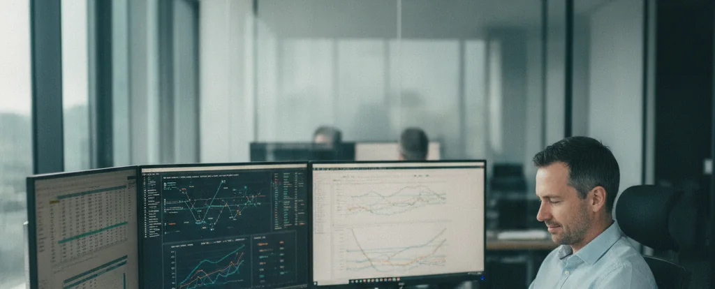 Illustration of a person working as an actuary
