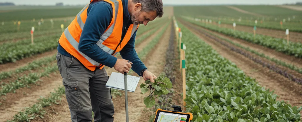 Illustration of a person working as an agronomist