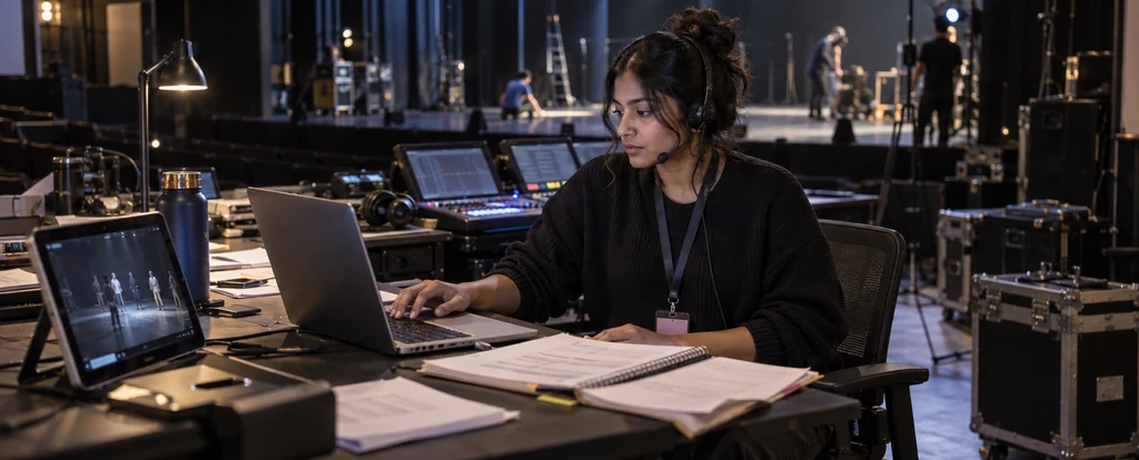 Illustration of a person working as an artistic director