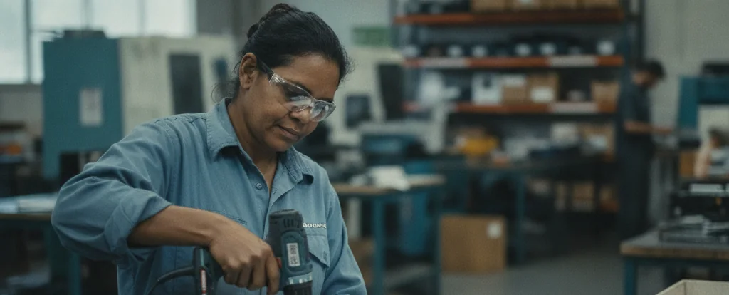 Illustration of a person working as an assembler