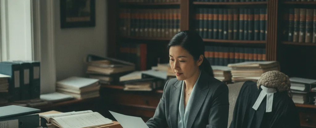 Illustration of a person working as a barrister