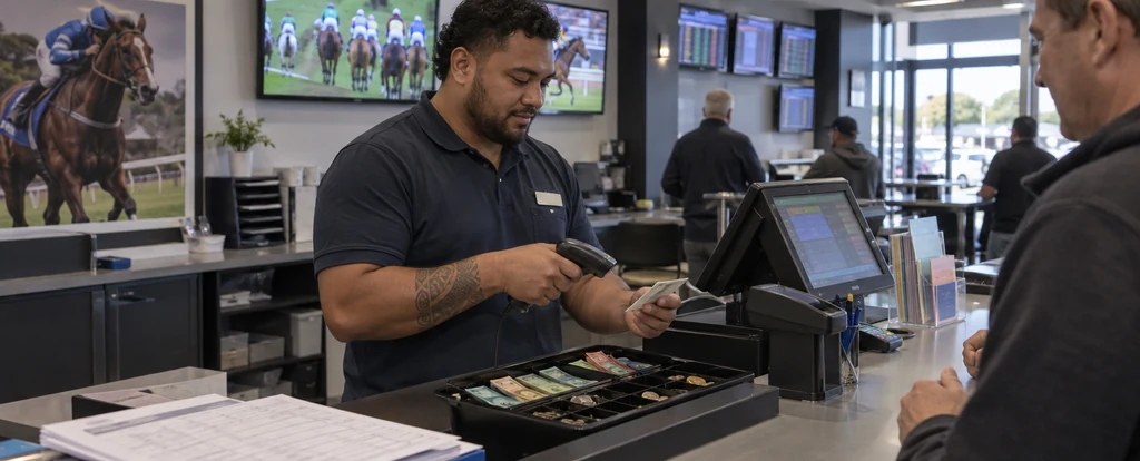 Illustration of a person working as a betting agency manager