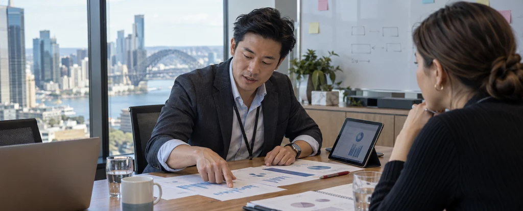 Illustration of a person working as a chief operating officer