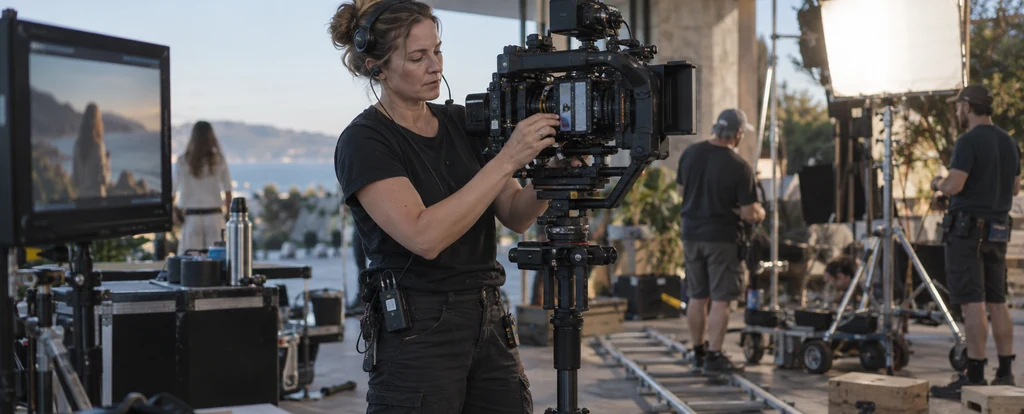 Illustration of a person working as a cinematographer