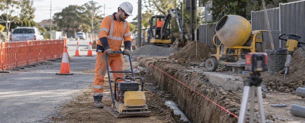 Illustration of a person working as a civil construction labourer