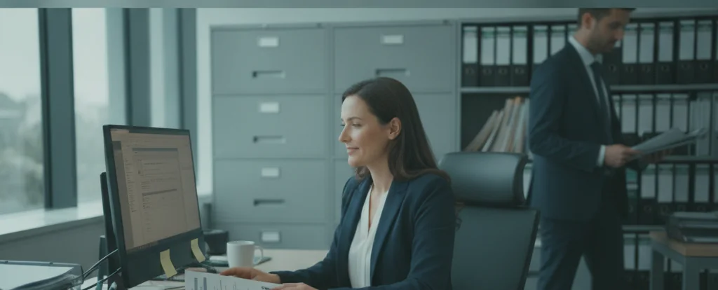 Illustration of a person working as a compliance officer