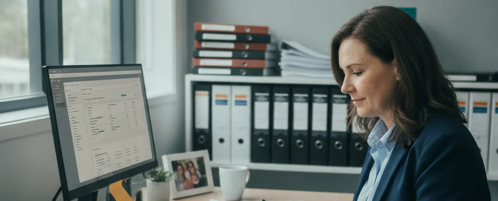 Illustration of a person working as a contract administrator