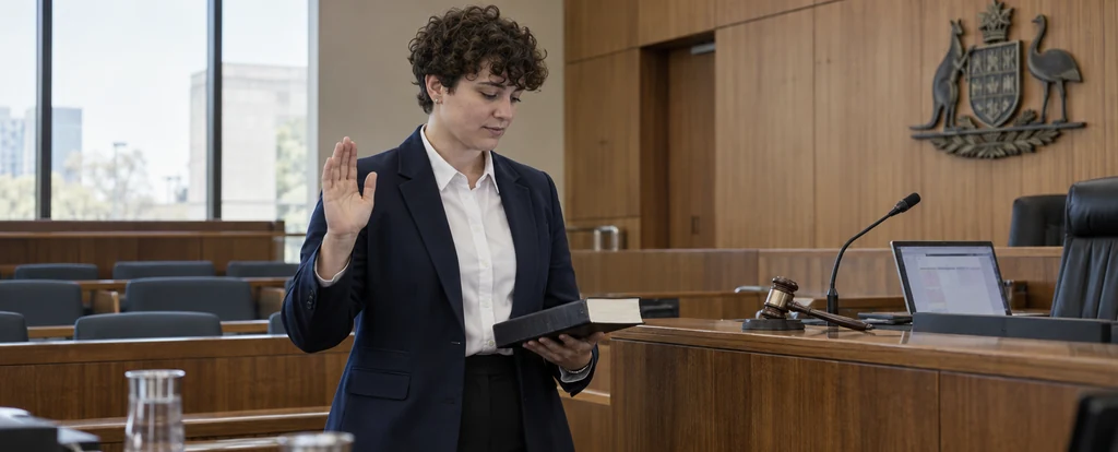 Illustration of a person working as a court officer