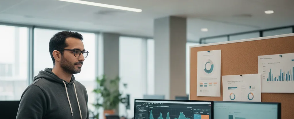 Illustration of a person working as a data scientist