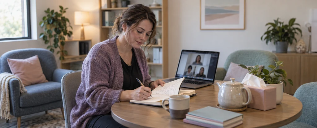 Illustration of a person working as a family and relationship counsellor