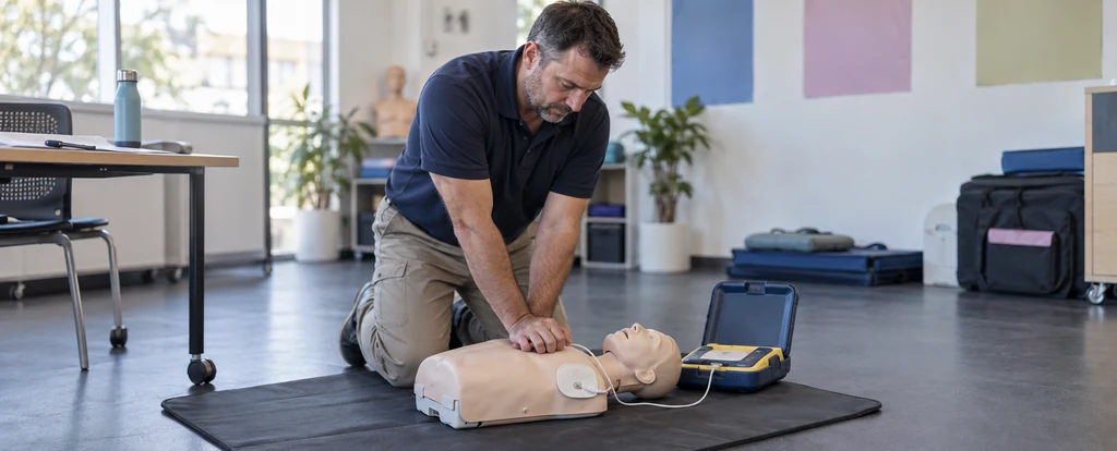 Illustration of a person working as a first aid trainer