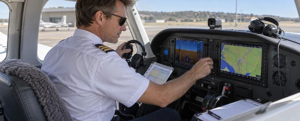 Illustration of a person working as a flying instructor