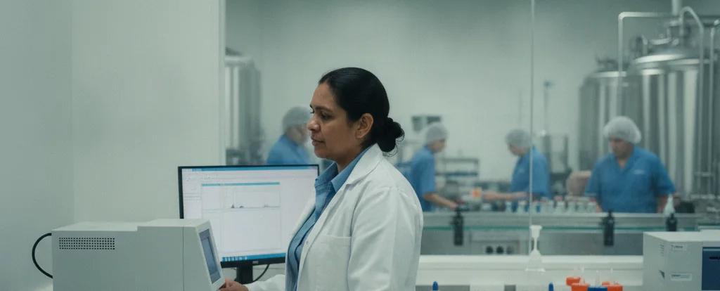 Illustration of a person working as a food technologist