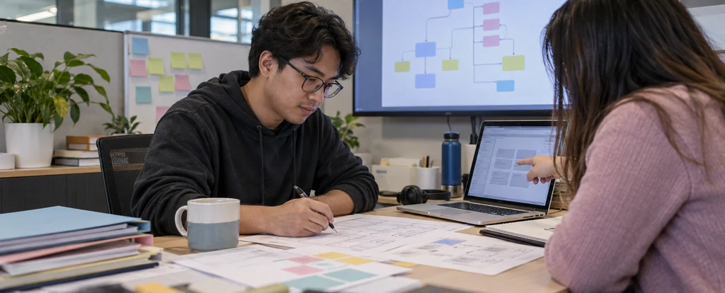 Illustration of a person working as an instructional designer