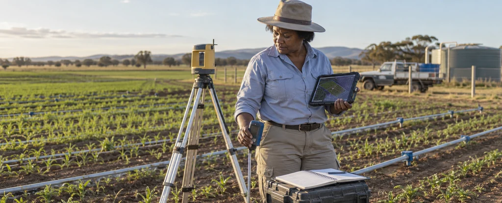 Illustration of a person working as an irrigation designer