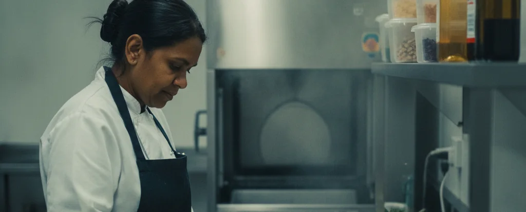 Illustration of a person working as a kitchen hand