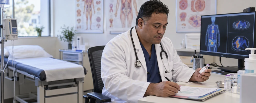 Illustration of a person working as a medical oncologist