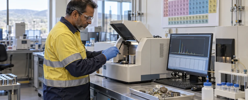 Illustration of a person working as a metallurgical technician