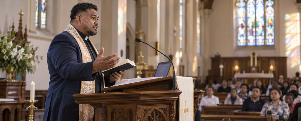 Illustration of a person working as a minister of religion