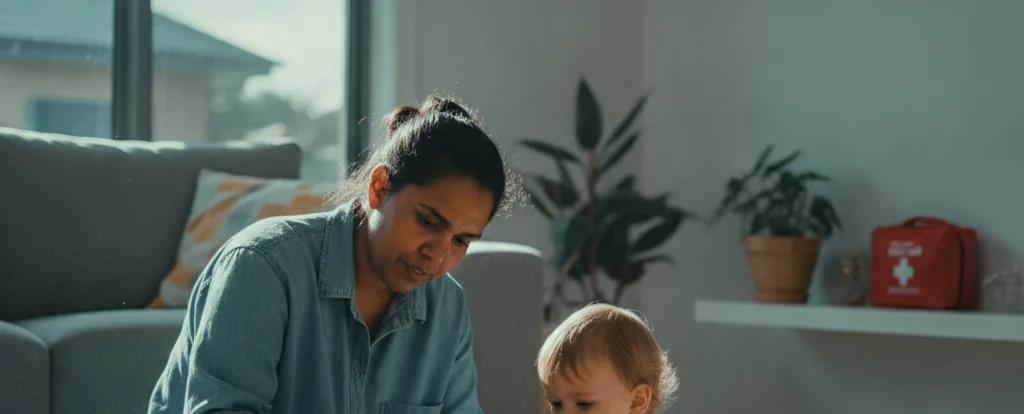 Illustration of a person working as a nanny