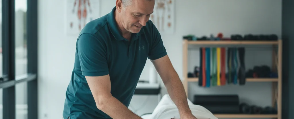 Illustration of a person working as an osteopath