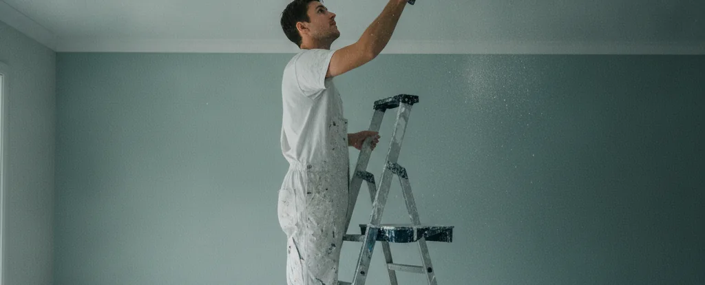Illustration of a person working as a painter
