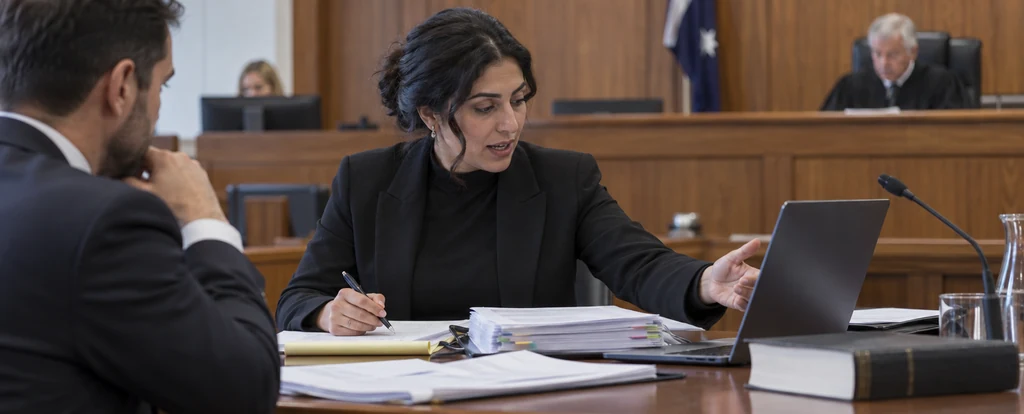 Illustration of a person working as a police prosecutor