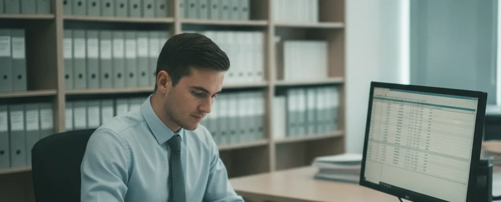 Illustration of a person working as a policy officer