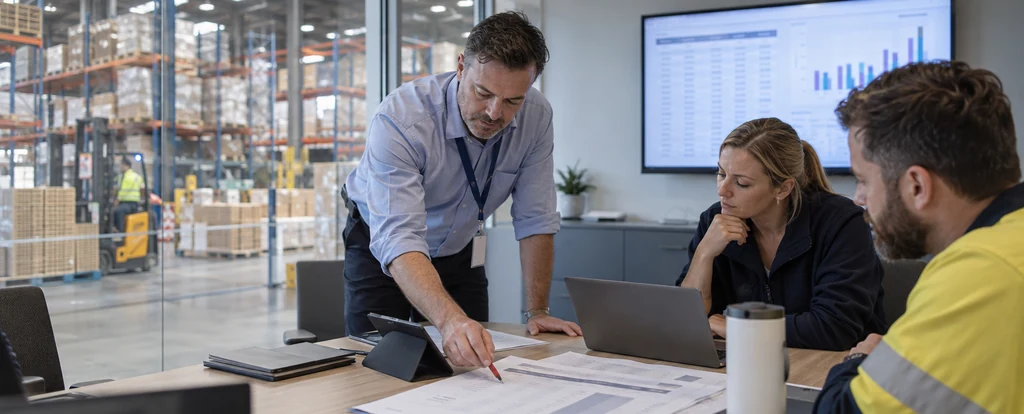 Illustration of a person working as a procurement manager