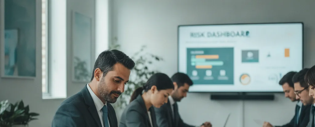 Illustration of a person working as a risk manager