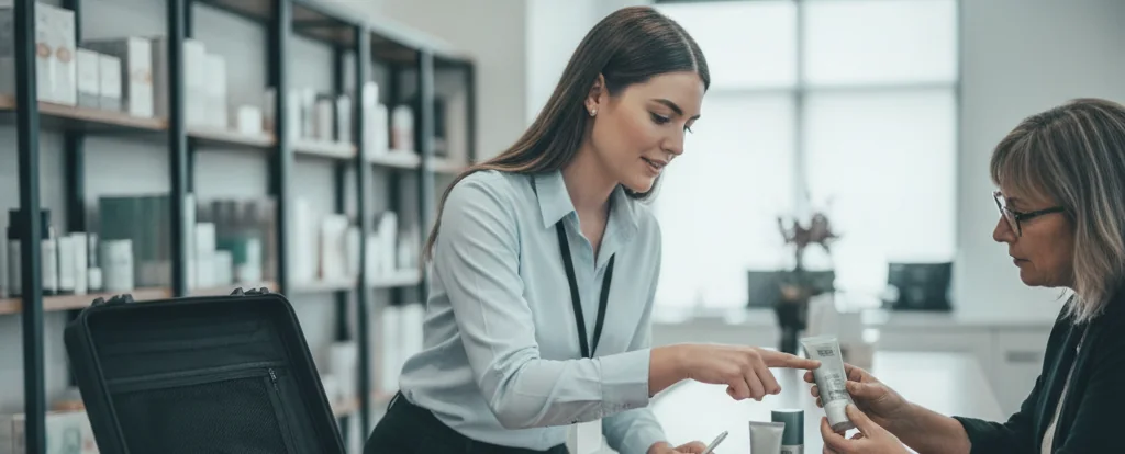 Illustration of a person working as a sales representative