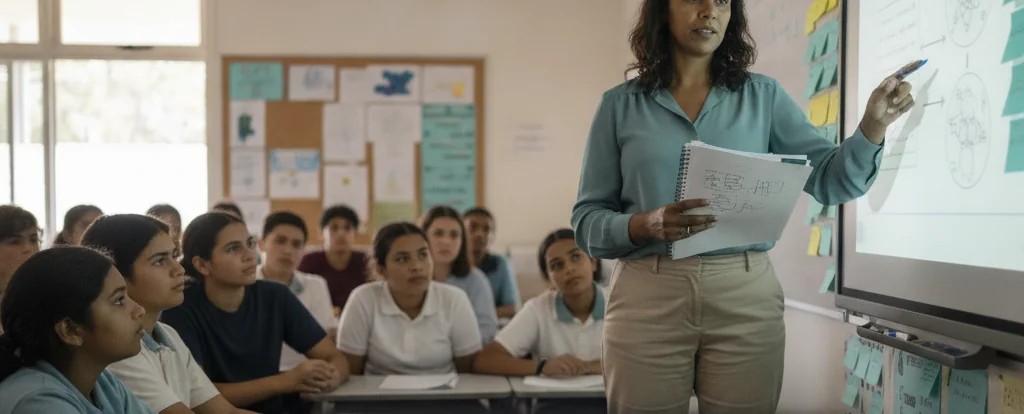 Illustration of a person working as a secondary school teacher