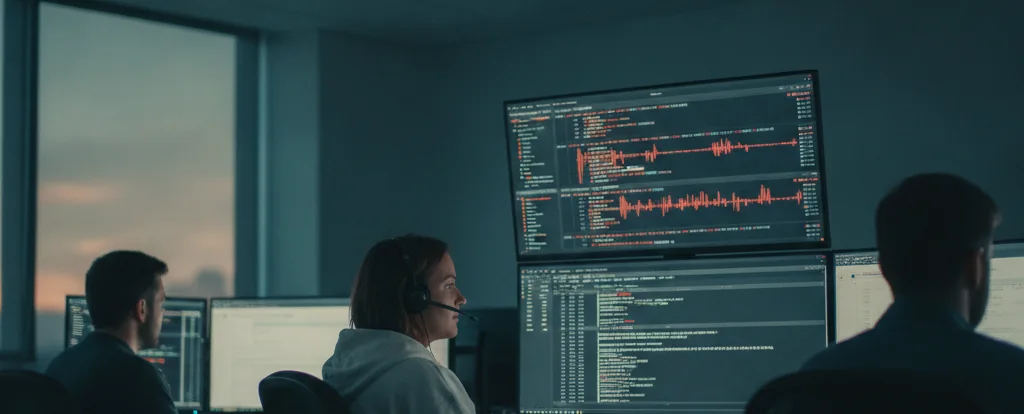 Illustration of a person working as a site reliability engineer