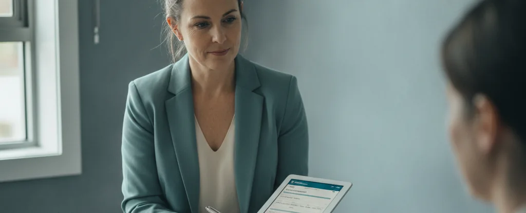 Illustration of a person working as a social worker