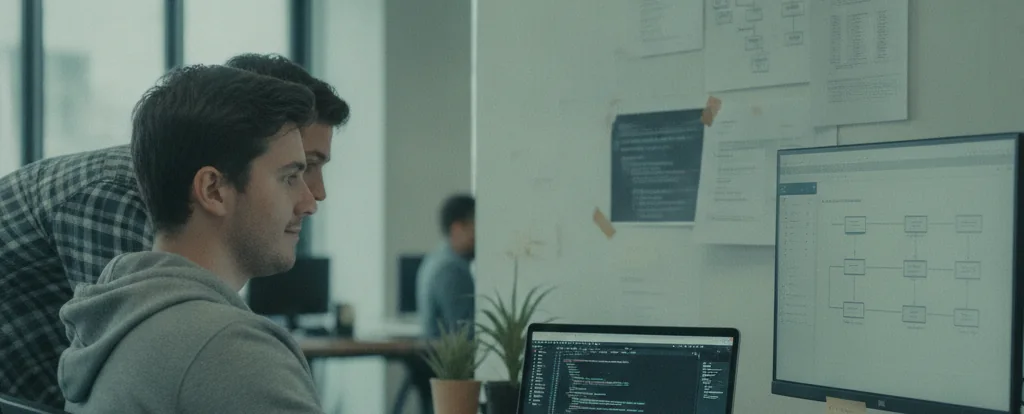 Illustration of a person working as a software engineer