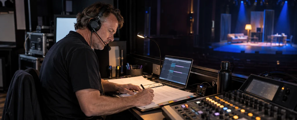 Illustration of a person working as a stage manager