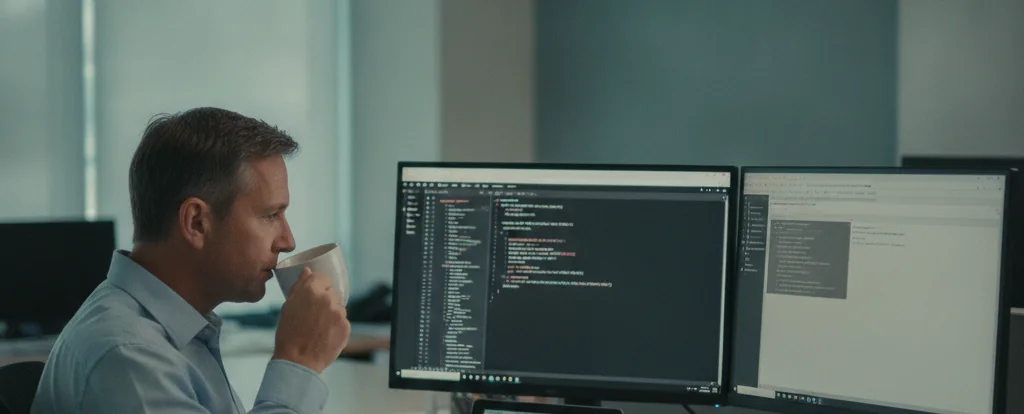 Illustration of a person working as a technical writer