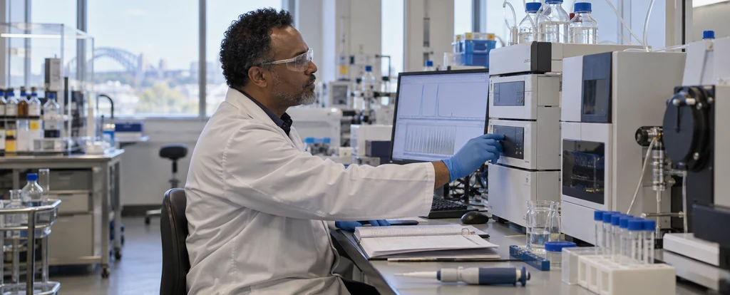 Illustration of a person working as a toxicologist