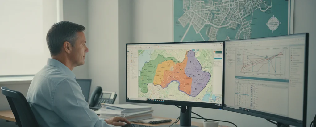 Illustration of a person working as an urban planner