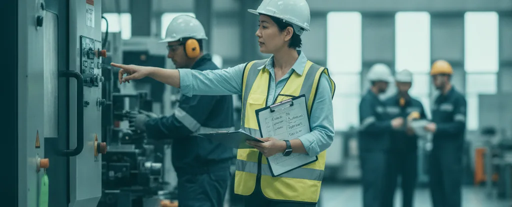 Illustration of a person working as a work health and safety officer