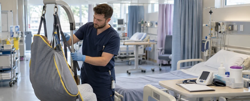 Illustration of a person working as an assistant in nursing
