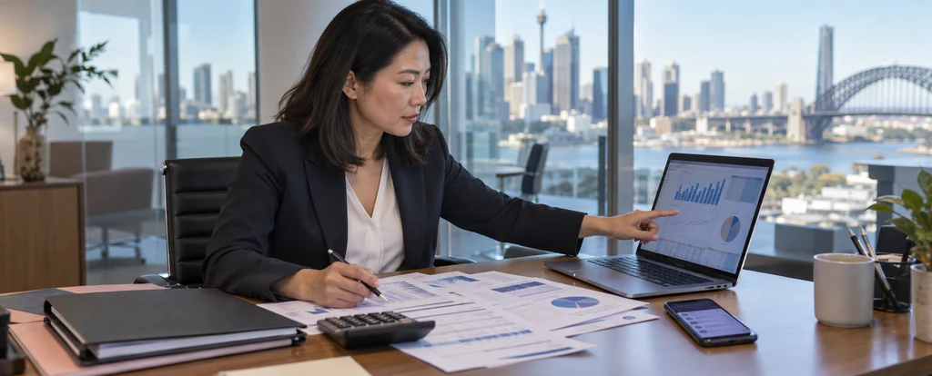 Illustration of a person working as a business broker