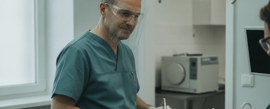 Illustration of a person working as a dental assistant
