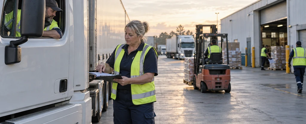 Illustration of a person working as a depot manager