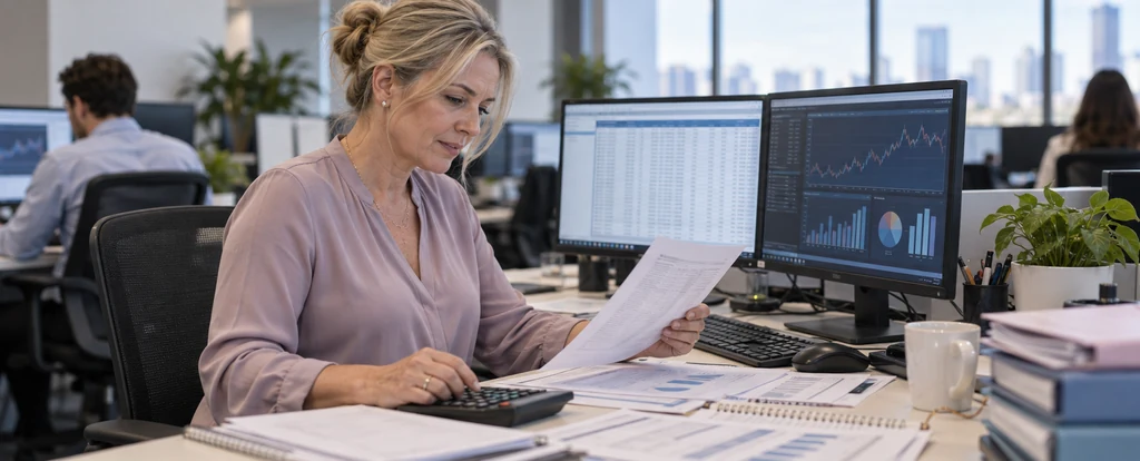 Illustration of a person working as an investment administrator