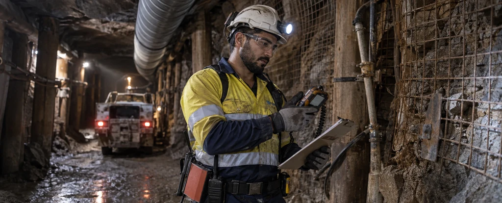 Illustration of a person working as a mine deputy