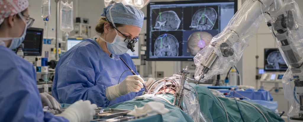 Illustration of a person working as a neurosurgeon