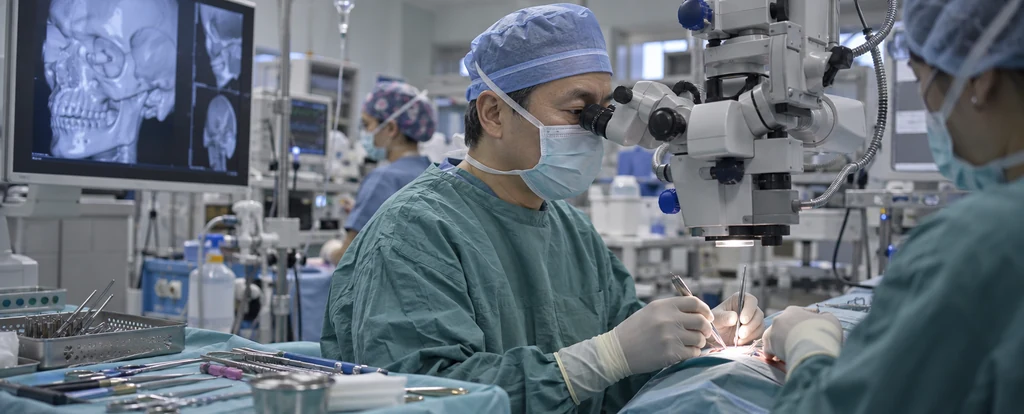 Illustration of a person working as a plastic surgeon