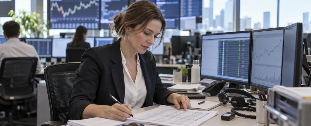 Illustration of a person working as a settlements officer