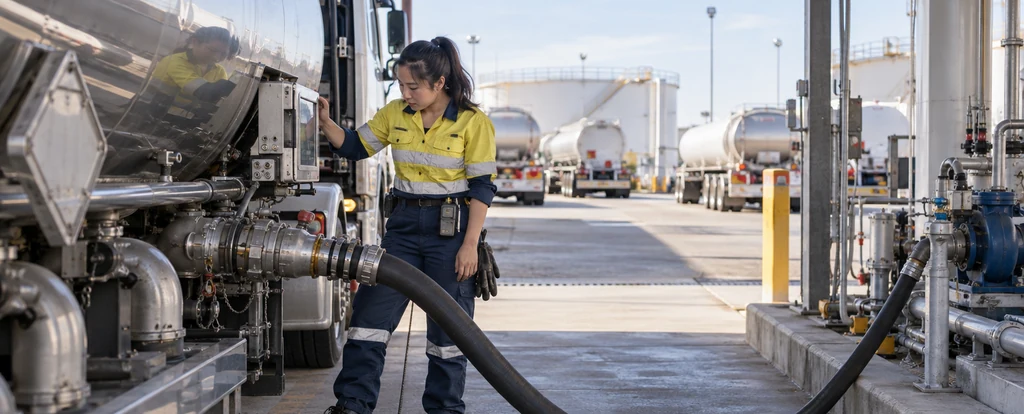 Illustration of a person working as a tanker driver